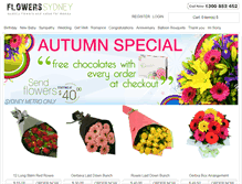 Tablet Screenshot of flowerssydney.com